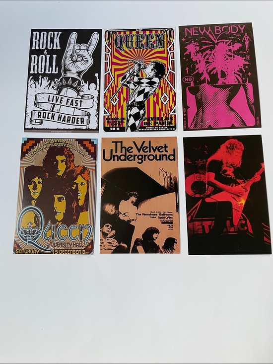 JZHLLOY Other - NIB Set of 60 Vintage Punk Rock Art Prints for music enthusiasts.